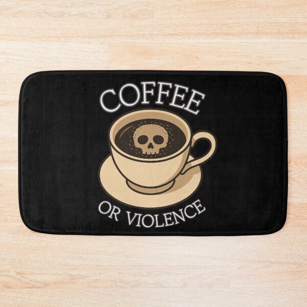 Item preview, coffee or violence simple classic design designed and sold by OldSkullDesigns.