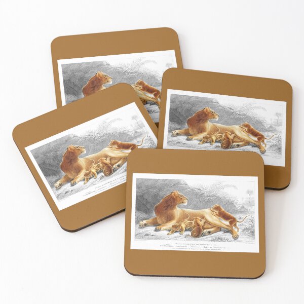 Item preview, Lioness with Her Cubs designed and sold by hec60504.
