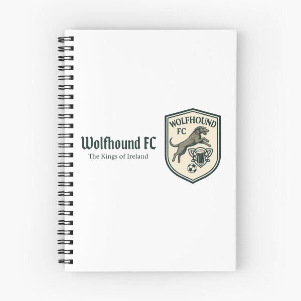 Item preview, Wolfhound FC - Leaping Irish Wolfhounds - Kings of Ireland - Green font designed and sold by Irish Wolfhound Central.
