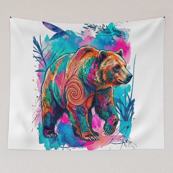 Item preview, Wild Ink Colors Bear designed and sold by etermagico.