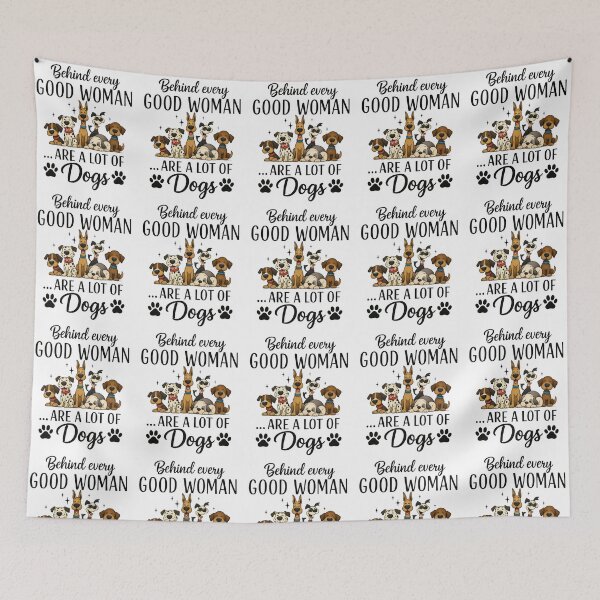 Item preview, Behind Every Good Woman Are A Lot Of Dogs Cute Cartoon Puppy Lover designed and sold by LunaPixelStudio.