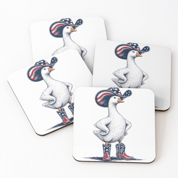Item preview, Patriotic Cowboy Goose in Western Boots designed and sold by PrintanovaDesign.