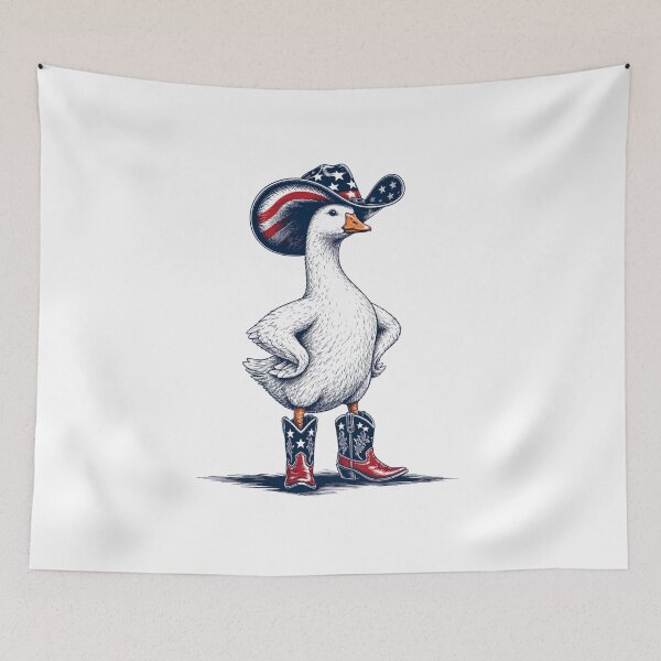 Item preview, Patriotic Cowboy Goose in Western Boots designed and sold by PrintanovaDesign.