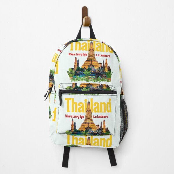 Item preview, Thailand Digital Nomad Wat Arun Bangkok Travel Art designed and sold by SilverSeaBKK.