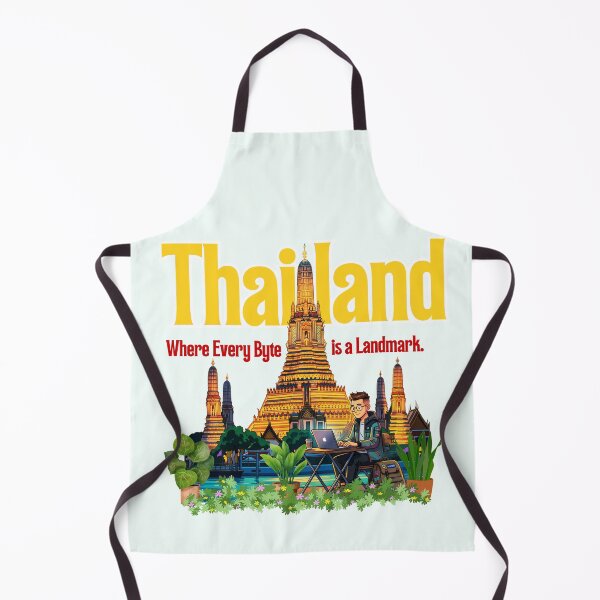 Item preview, Thailand Digital Nomad Wat Arun Bangkok Travel Art designed and sold by SilverSeaBKK.