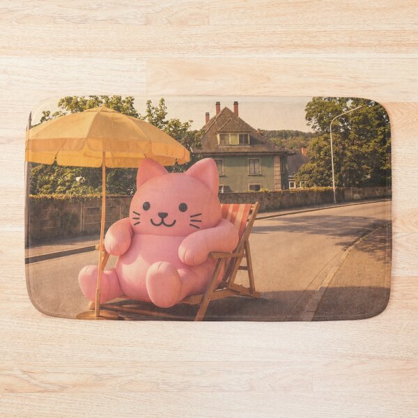 Item preview, Large pink cat blocks sidewalk in Lörrach designed and sold by Mauswohn.