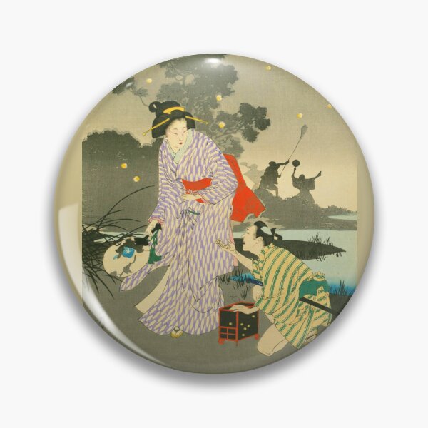 Item preview, Vintage Japanese Ukiyo-e Firefly Catching Art  designed and sold by SakuraMarket26.