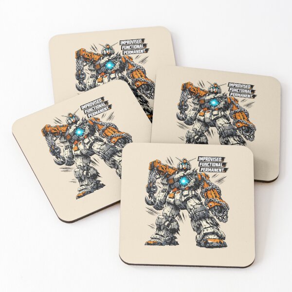 Item preview, Improvised. Functional. Permanent. Mecha. designed and sold by KungPowUnicorn.