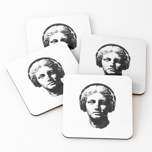 Item preview, Locked In | Brutalist Greek Statue & Cyberpunk Hacker Art designed and sold by OVERRIDESTUDIOS.