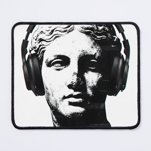 Item preview, Locked In | Brutalist Greek Statue & Cyberpunk Hacker Art designed and sold by OVERRIDESTUDIOS.