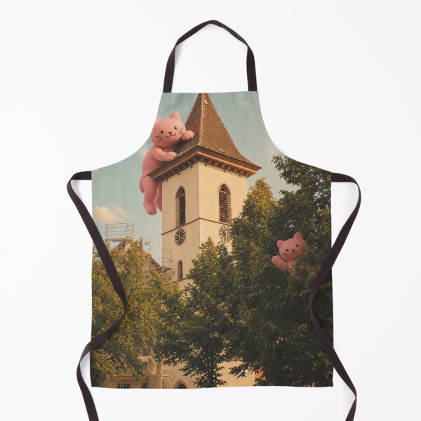 Item preview, Pink cats climb onto the city church in Lörrach designed and sold by Mauswohn.