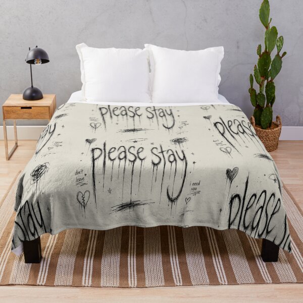Item preview, Please Stay Sadcore Typography | Emotional Melting Handwritten Design designed and sold by J&J's Creation.