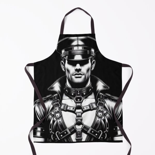 Item preview, Black & White Tom of Finland Tribute Leather Daddy Gay Pride Graphic Design designed and sold by ItsAKinkThing.