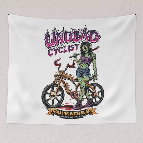 Item preview, Undead Cyclist Zombie Biker T-Shirt designed and sold by Matinez Pink.