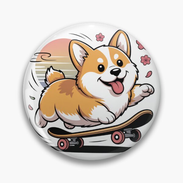 Item preview, Chubby Corgi Skateboarding designed and sold by Peter Stawicki.