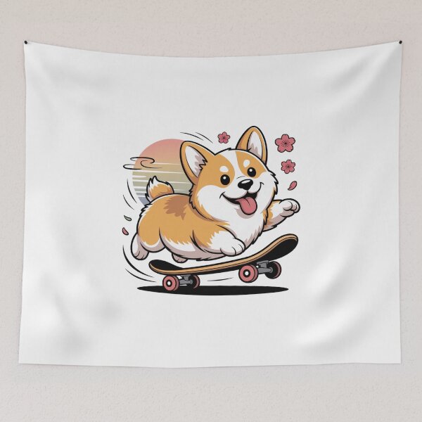 Item preview, Chubby Corgi Skateboarding designed and sold by Peter Stawicki.