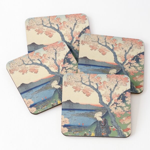 Item preview, Shinagawa Cherry Blossoms – Vintage Ukiyo-e Japanese Spring Landscape designed and sold by vekotpu.
