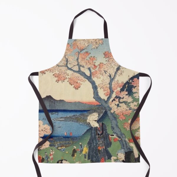 Item preview, Shinagawa Cherry Blossoms – Vintage Ukiyo-e Japanese Spring Landscape designed and sold by vekotpu.