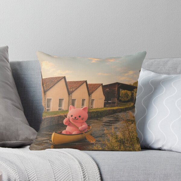 Item preview, Pink cat goes canoeing on the canal designed and sold by Mauswohn.
