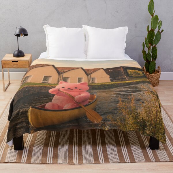 Item preview, Pink cat goes canoeing on the canal designed and sold by Mauswohn.
