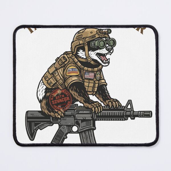 Item preview, Tactical Badger Military Gear T-Shirt designed and sold by Matinez Pink.