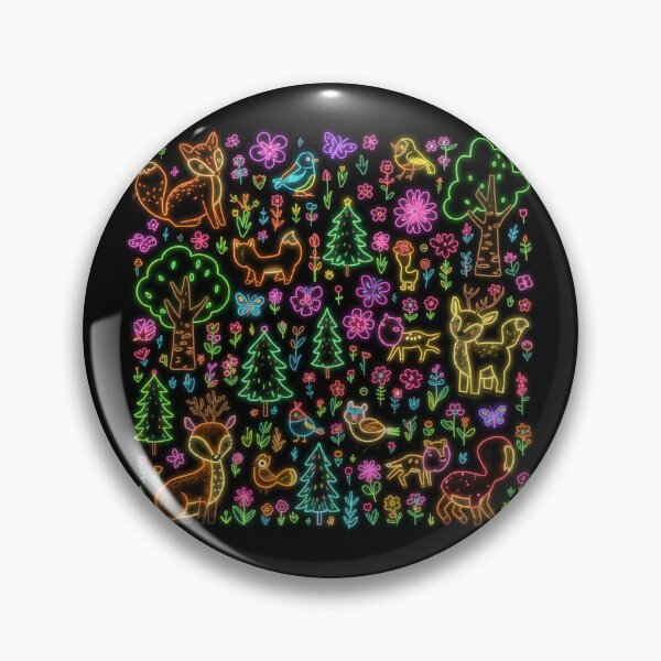 Artikelvorschau, Cute Neon Forest Animals Anime Nature entworfen und verkauft von DervoTeck2767.