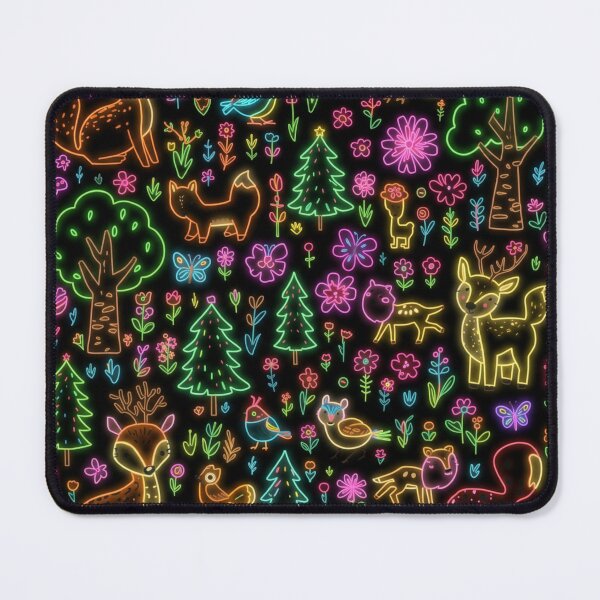 Item preview, Cute Neon Forest Animals Anime Nature designed and sold by DervoTeck2767.