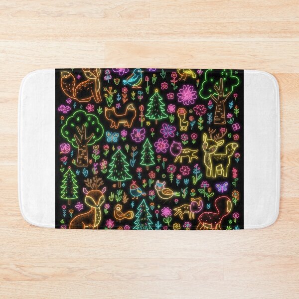 Artikelvorschau, Cute Neon Forest Animals Anime Nature entworfen und verkauft von DervoTeck2767.