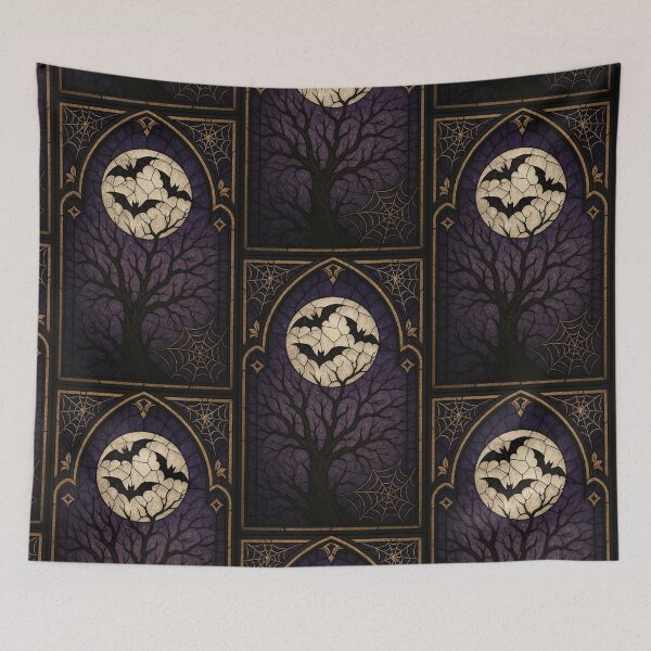 Item preview, Gothic Moon with Bat and Webs designed and sold by BriSher.