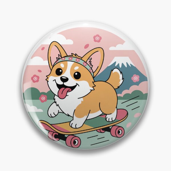 Item preview, Headband Chubby Corgi Skateboarding designed and sold by Peter Stawicki.