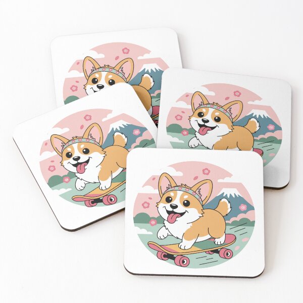 Item preview, Headband Chubby Corgi Skateboarding designed and sold by Peter Stawicki.