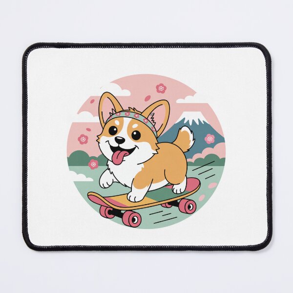 Item preview, Headband Chubby Corgi Skateboarding designed and sold by Peter Stawicki.