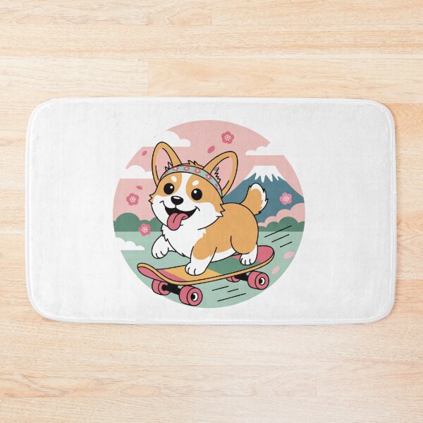 Item preview, Headband Chubby Corgi Skateboarding designed and sold by Peter Stawicki.