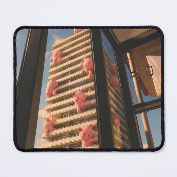 Item preview, Pink cats are besieging the Burghof high-rise in Lörrach designed and sold by Mauswohn.
