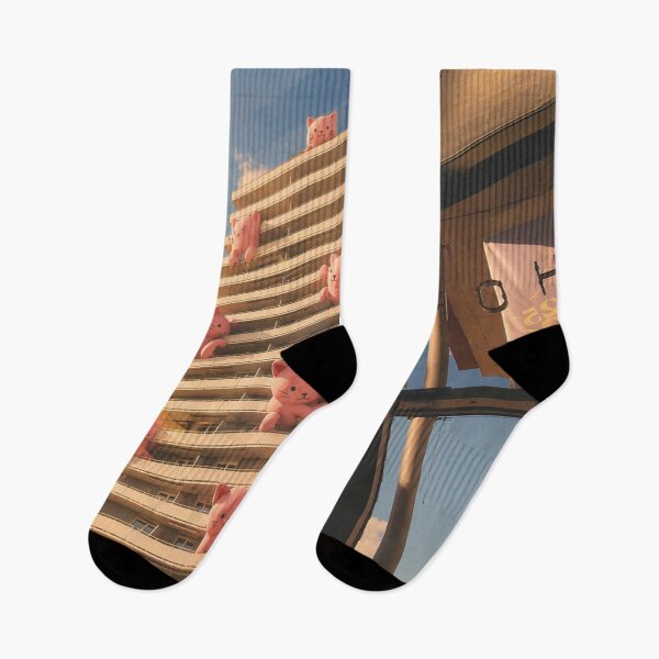 Item preview, Pink cats are besieging the Burghof high-rise in Lörrach designed and sold by Mauswohn.