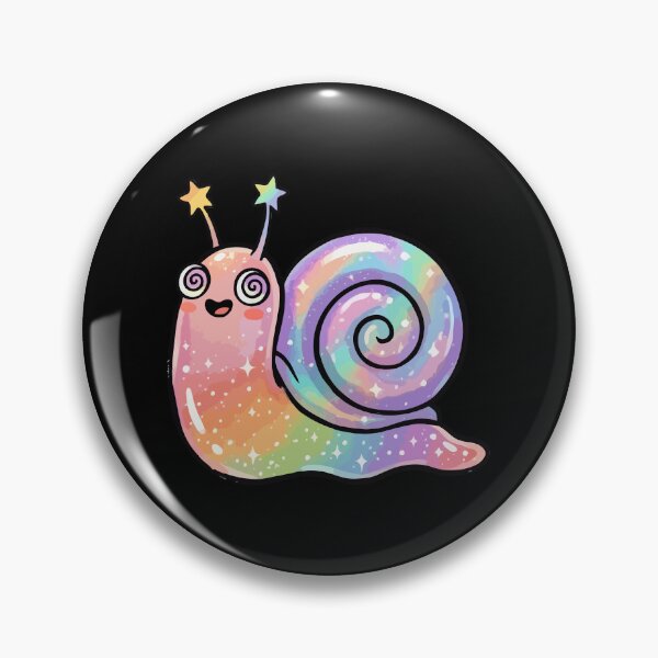 Item preview, Iridescent Rainbow Snail with Hypnotic Spiral Eyes designed and sold by Emegan Print Art.