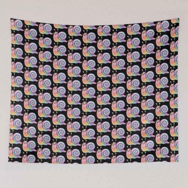 Item preview, Iridescent Rainbow Snail with Hypnotic Spiral Eyes designed and sold by Emegan Print Art.