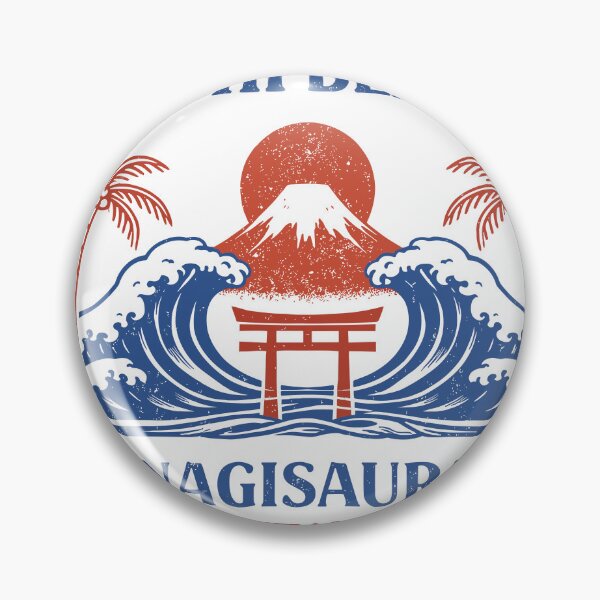 Item preview, Zushi Beach Torii Wave T-Shirt designed and sold by Matinez Pink.
