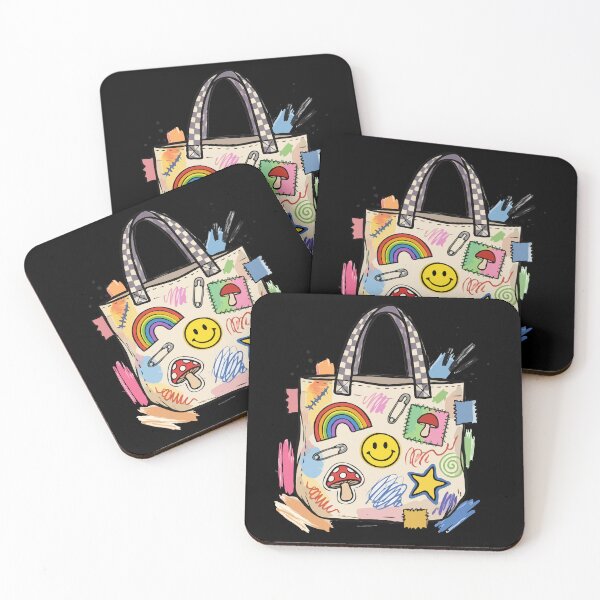Item preview, Maximalist Patchwork Canvas Carryall designed and sold by Emegan Print Art.