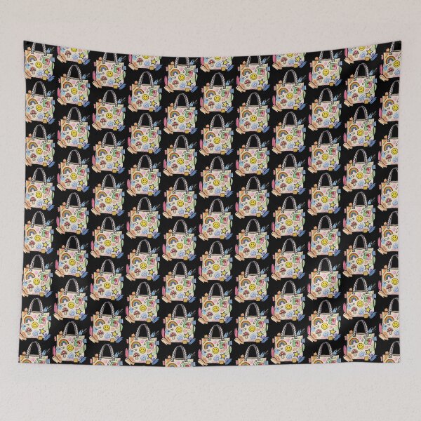 Item preview, Maximalist Patchwork Canvas Carryall designed and sold by Emegan Print Art.