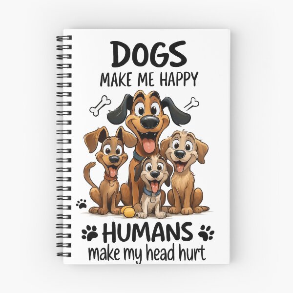 Item preview, Dogs Make Me Happy Humans Make My Head Hurt Funny Puppy Lover designed and sold by LunaPixelStudio.