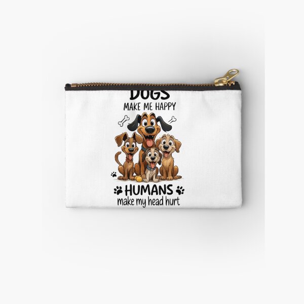Item preview, Dogs Make Me Happy Humans Make My Head Hurt Funny Puppy Lover designed and sold by LunaPixelStudio.