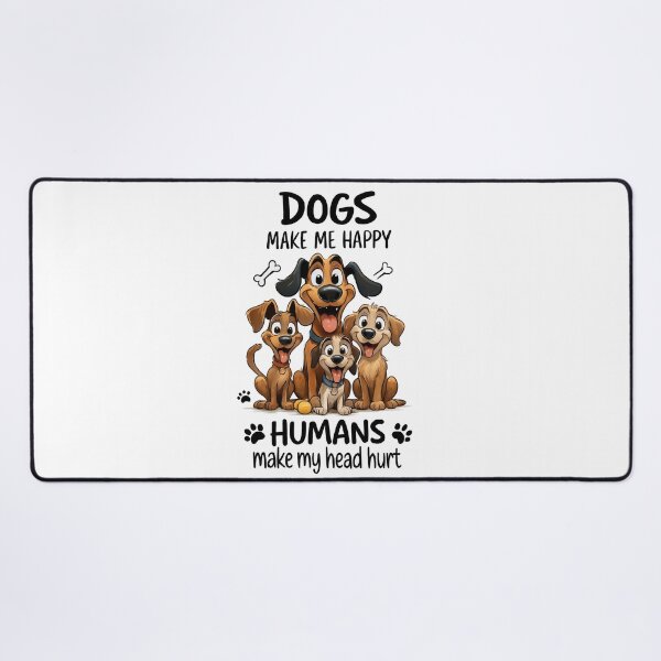 Item preview, Dogs Make Me Happy Humans Make My Head Hurt Funny Puppy Lover designed and sold by LunaPixelStudio.