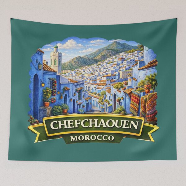 Item preview, Chefchaouen, Morocco - Blue City designed and sold by Myra365Art.