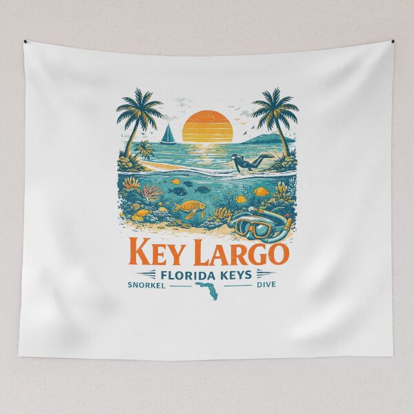 Item preview, Key Largo Florida Keys Snorkel Dive designed and sold by Matinez Pink.