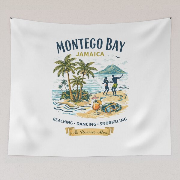 Item preview, Montego Bay Jamaica Beach T-Shirt designed and sold by Matinez Pink.