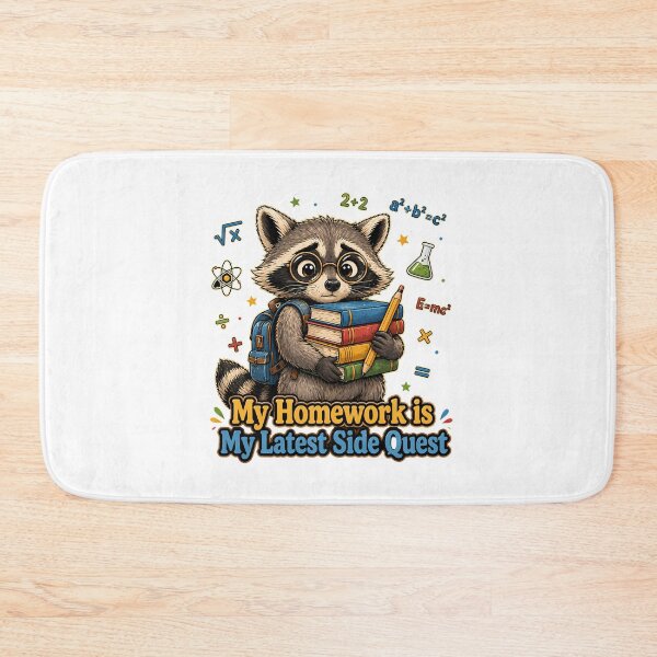 Item preview, My Homework Latest Side Quest Funny Student Raccoon designed and sold by chattsuede.