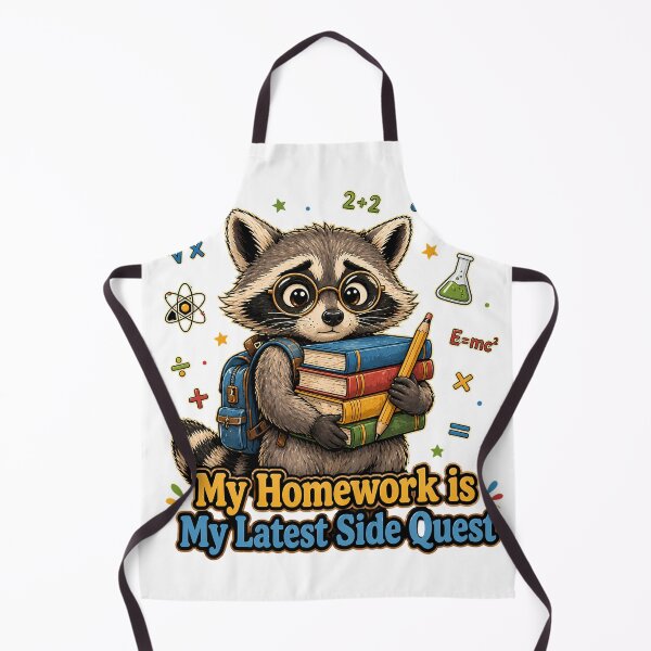 Item preview, My Homework Latest Side Quest Funny Student Raccoon designed and sold by chattsuede.