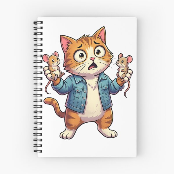Item preview, Funny Shocked Cat Holding Mice Cartoon  designed and sold by arifali786.
