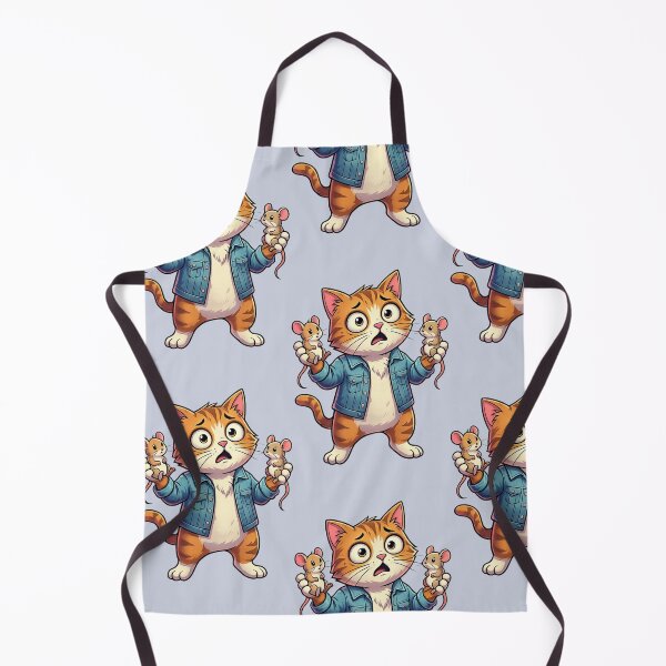 Item preview, Funny Shocked Cat Holding Mice Cartoon designed and sold by arifali786.